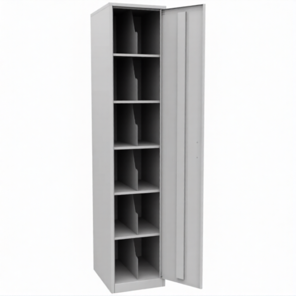 Шкаф для 12 противогазов ХПГ-12, с дверью (1870х380х500)