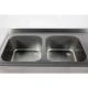 Ванна моечная двухсекционная цельнотянутая с бортом ВМЦ-2/15/7-БЛ