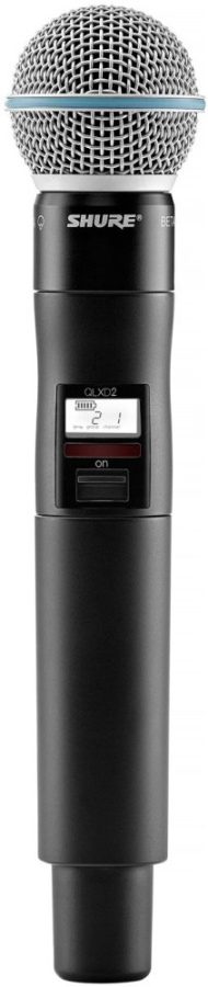 Ручной передатчик серии QLXD с капсюлем микрофона BETA58 Shure QLXD2/B58.