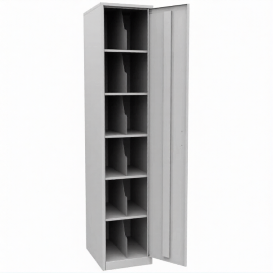 Шкаф для 12 противогазов ХПГ-12, с дверью (1870х380х500)