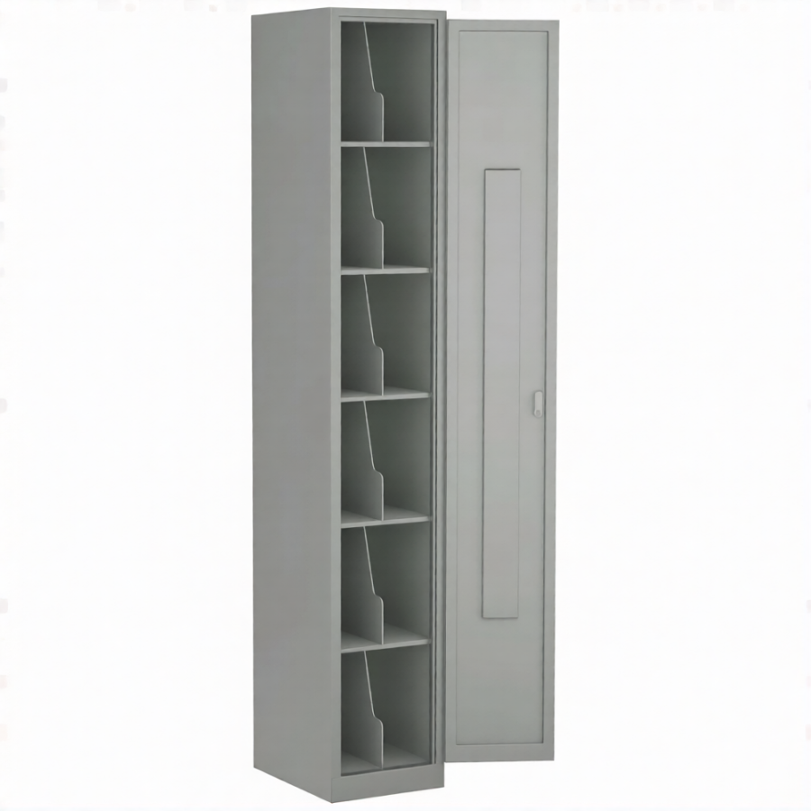 Шкаф для 12 противогазов ХПГ-12, с дверью (1800х300х400)